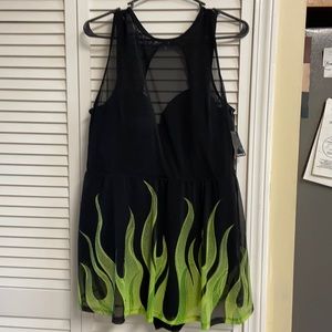 Torrid Villians Malificent one piece swim suit.